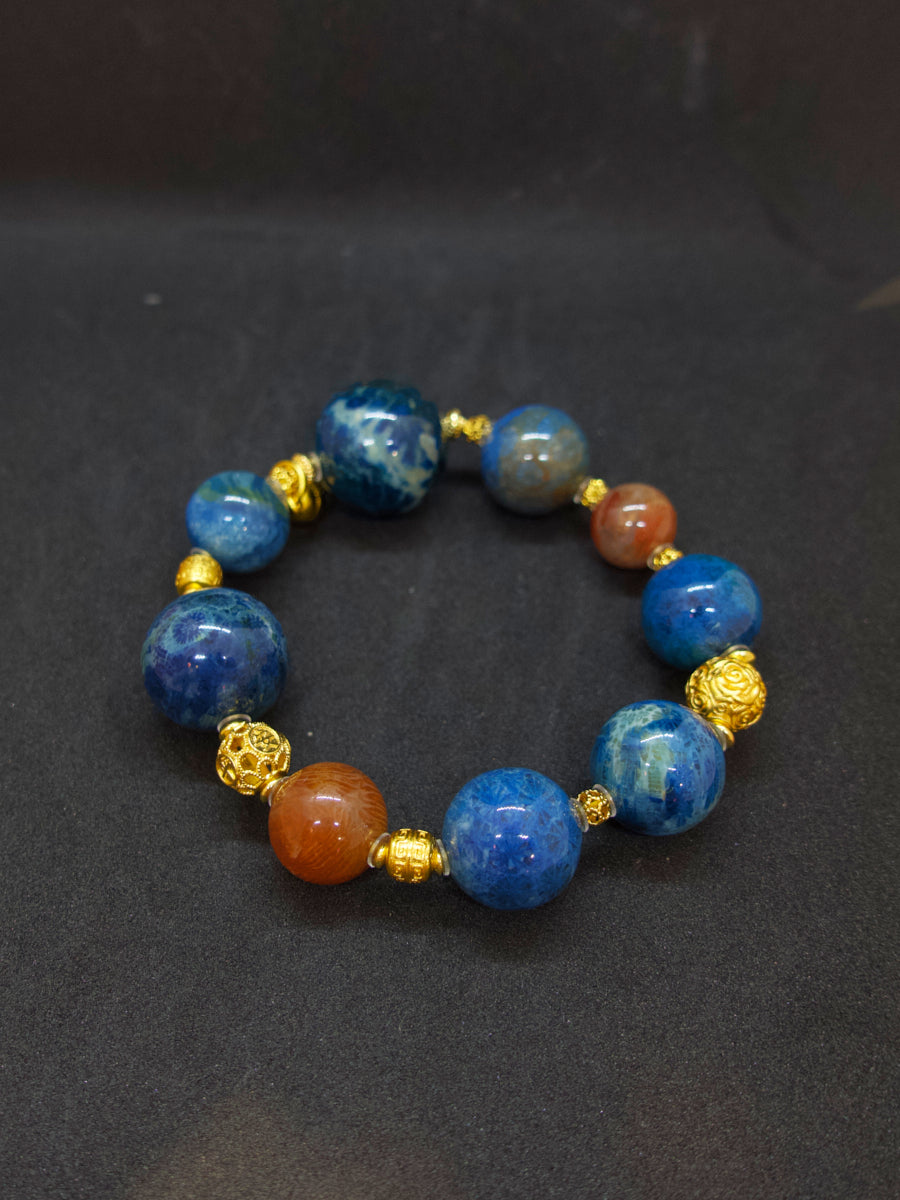 Agatized Coral Ocean Spirit Energy Bracelet