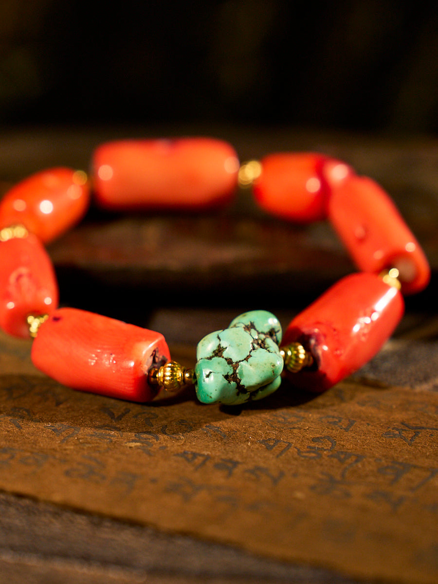 Serene Courage Sea Bamboo Coral Bracelet