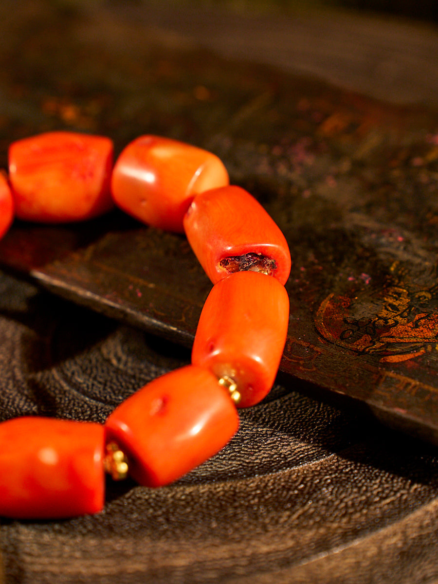 Serene Courage Sea Bamboo Coral Bracelet