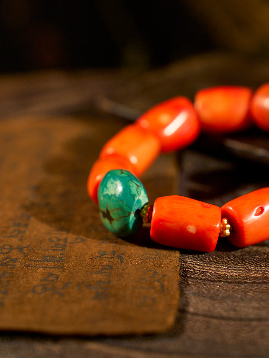 Serene Courage Sea Bamboo Coral Bracelet