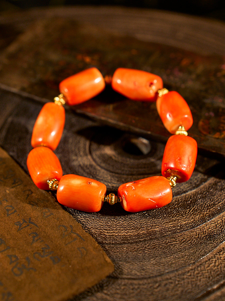 Radiant Vitality Sea Bamboo Coral Bracelet