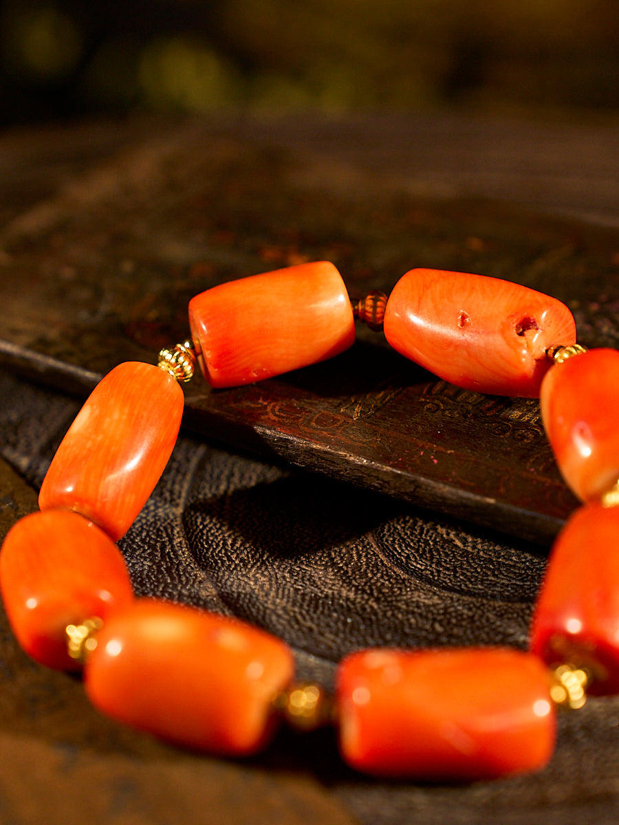 Radiant Vitality Sea Bamboo Coral Bracelet