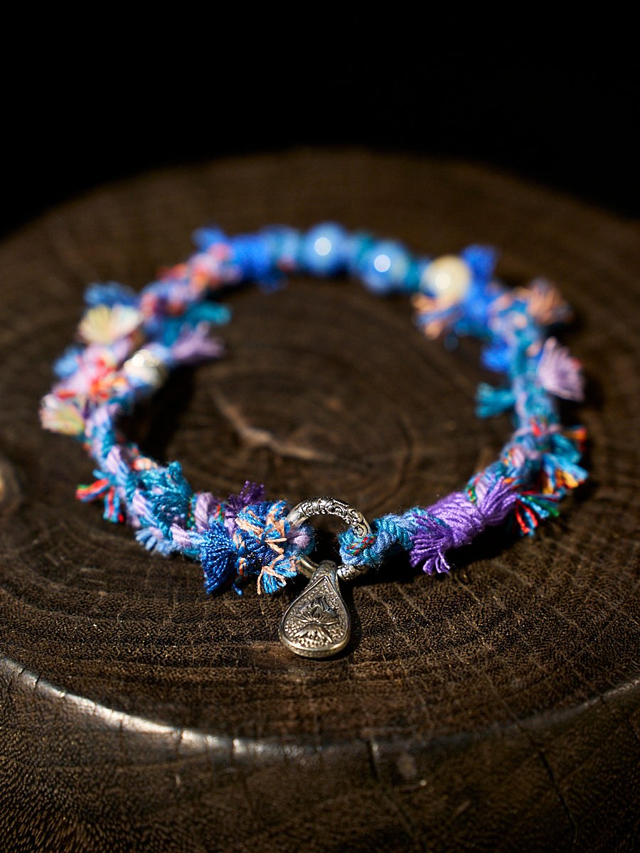Tibetan Love Bracelet - Handwoven Cotton Wristband with Vibrant Energy