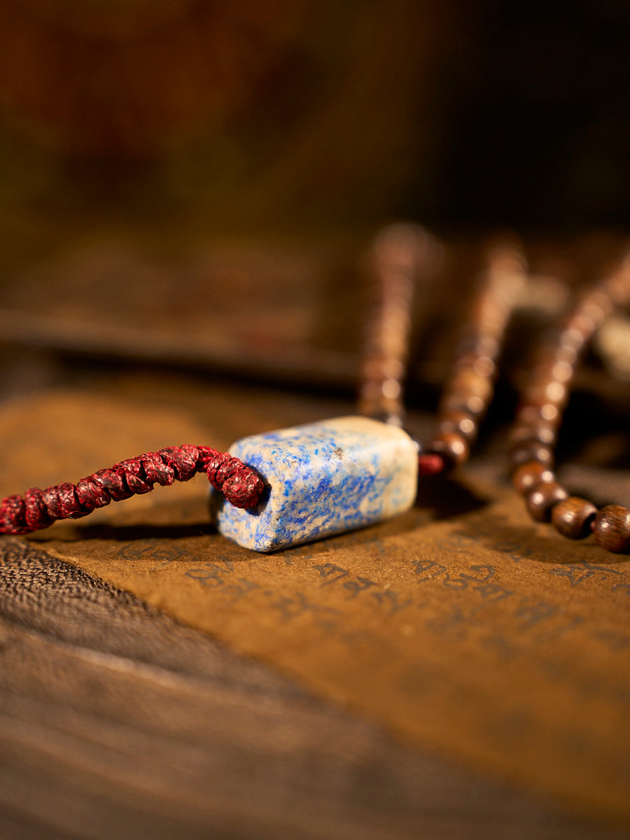 Temple Serenity Old Sandalwood Lapis Lazuli Bracelet
