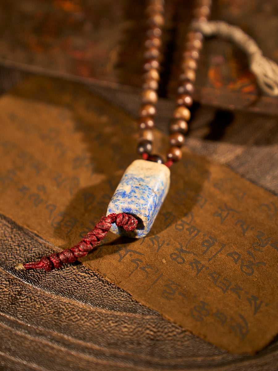 Temple Serenity Old Sandalwood Lapis Lazuli Bracelet