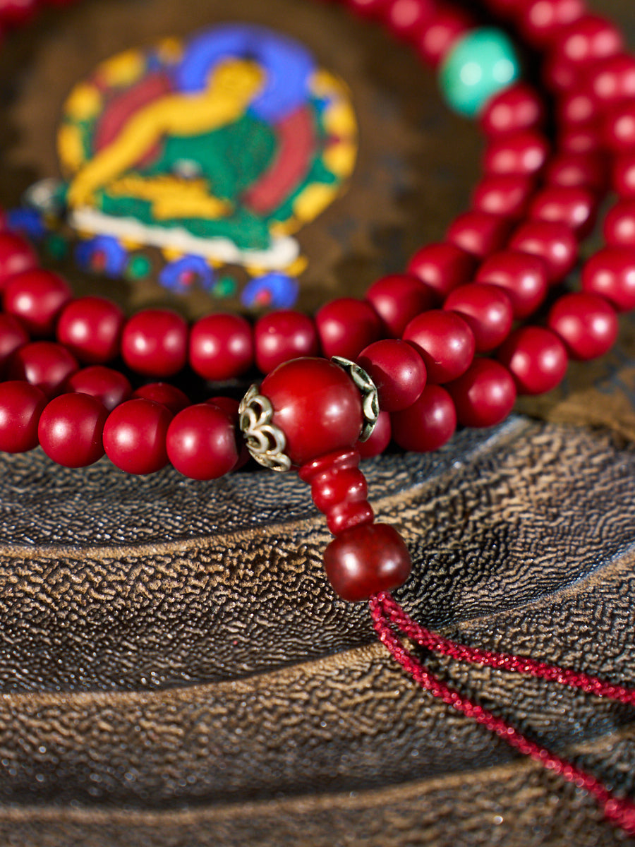 Sherpa Red Karma Mala Bracelet