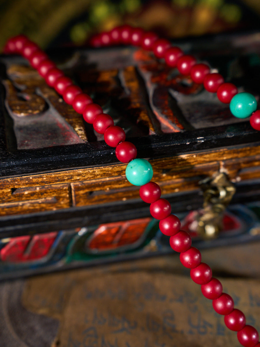 Sherpa Red Karma Mala Bracelet