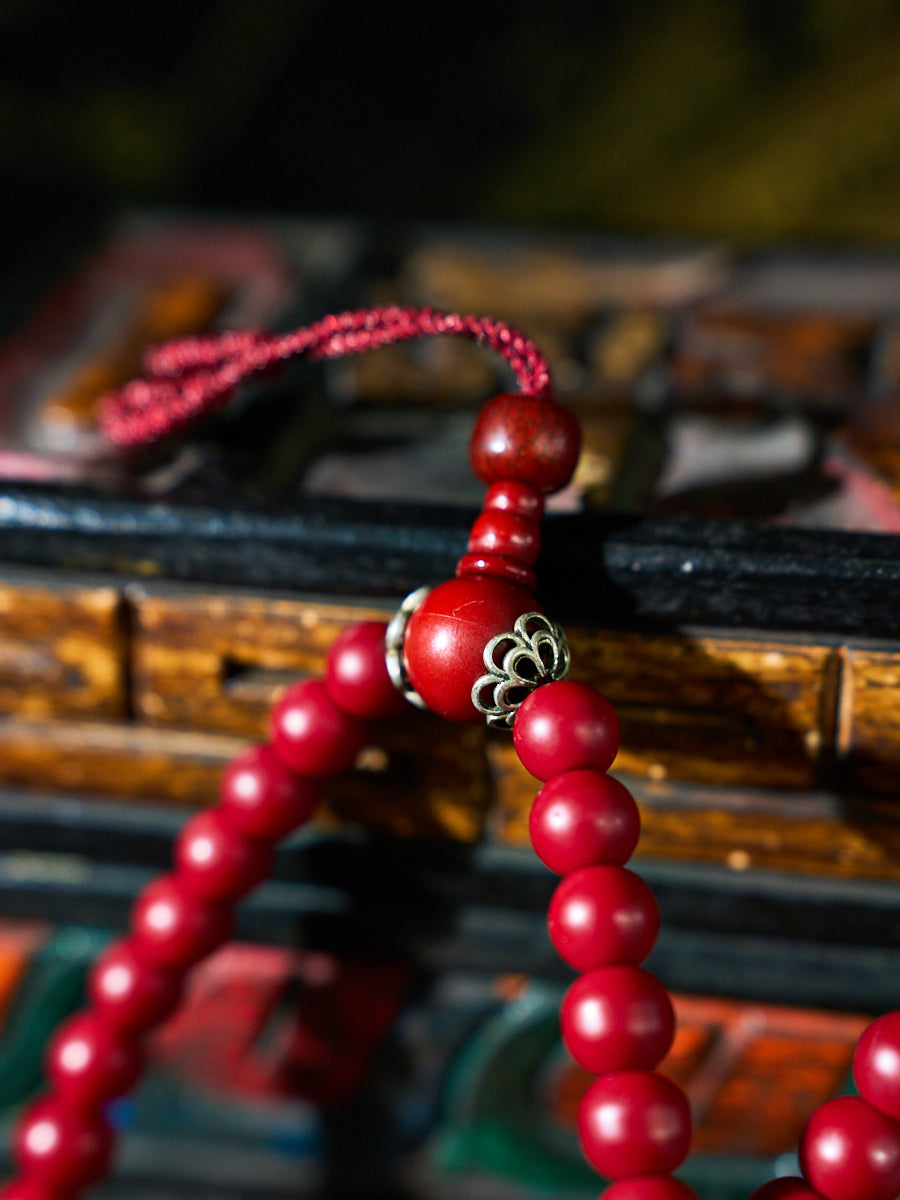 Sherpa Red Karma Mala Bracelet