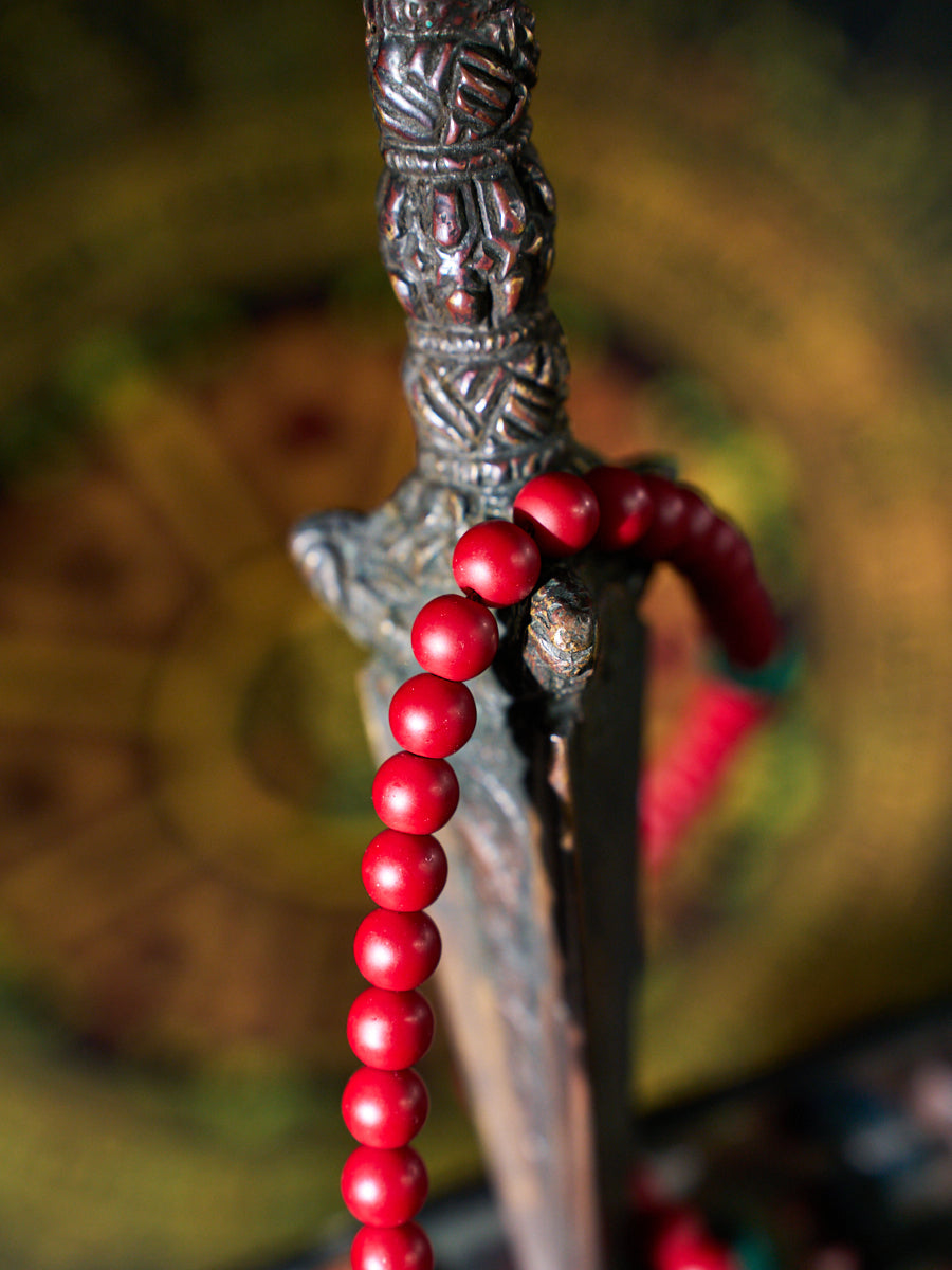 Sherpa Red Karma Mala Bracelet