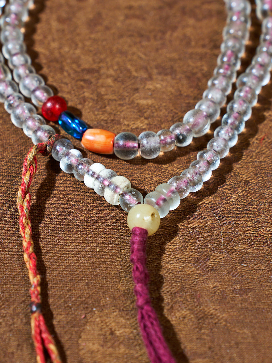 Silent Light of Devotion · Old Tibetan Colored Glaze Bracelet