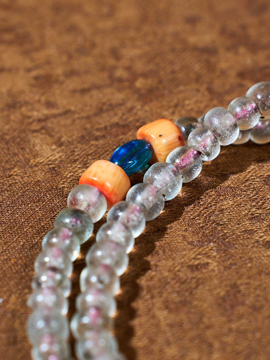 Silent Light of Devotion · Old Tibetan Colored Glaze Bracelet
