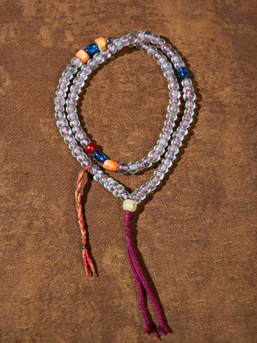Silent Light of Devotion · Old Tibetan Colored Glaze Bracelet