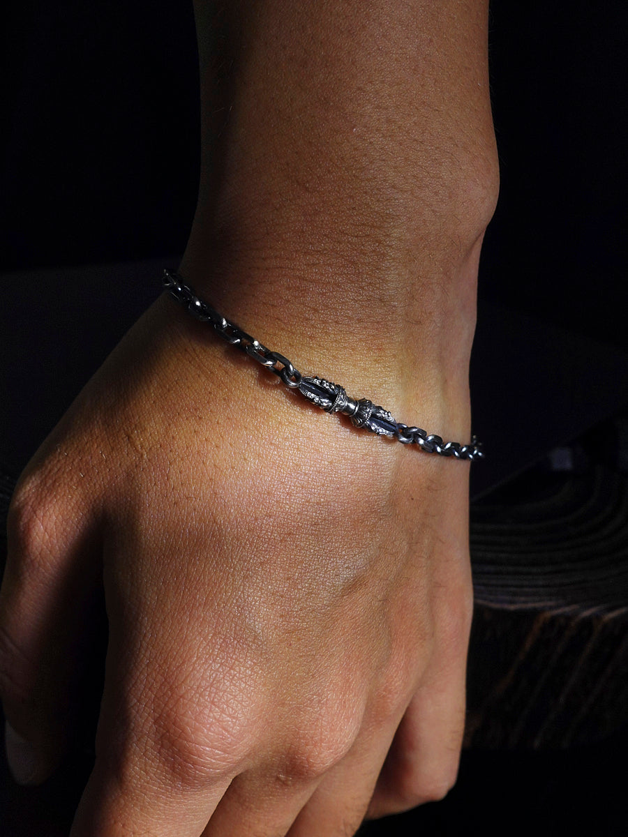 Vajra Silver Protection Stering Silver Bracelet