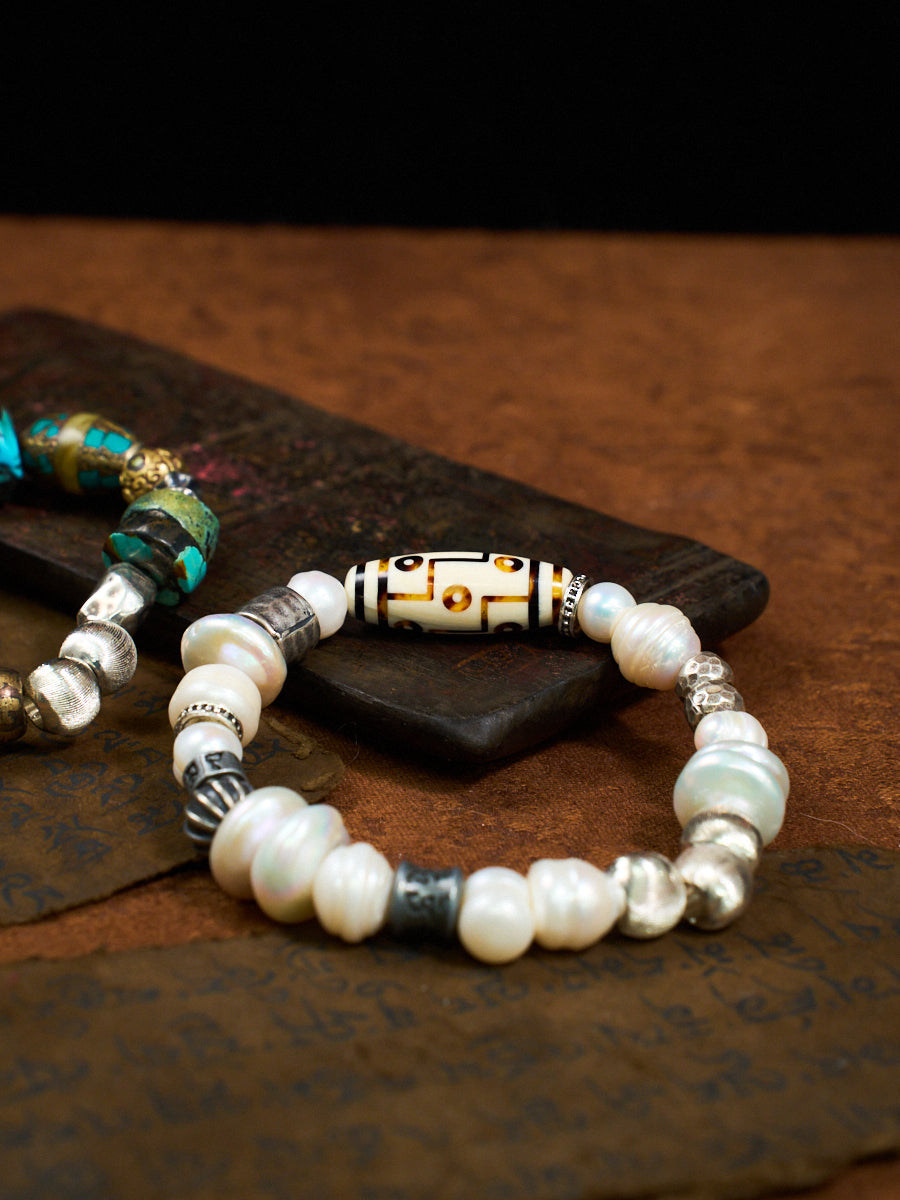 Grounded Protection Turquoise Bracelet | Turquoise, Brass & Alloy Energy Bracelet