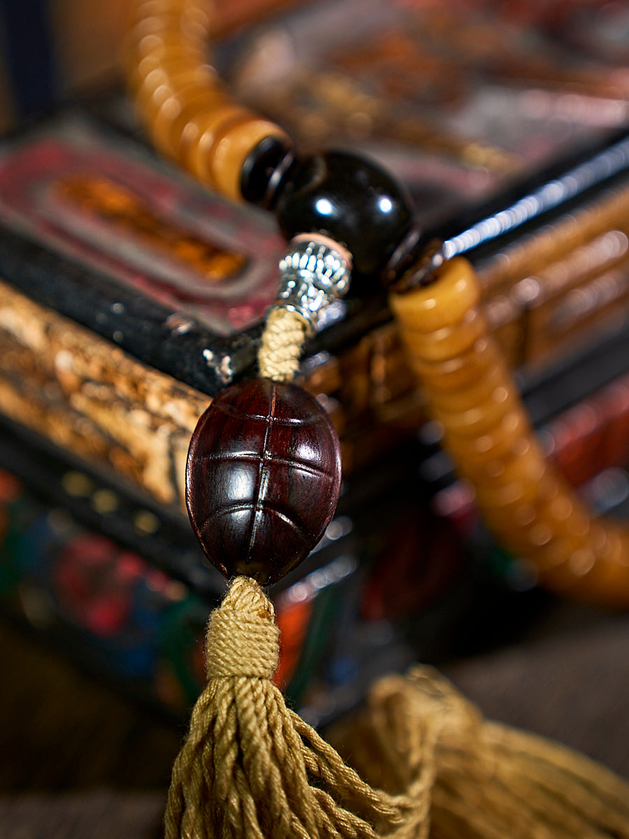Vitality Yak Bone 108 Mala Beads Necklace