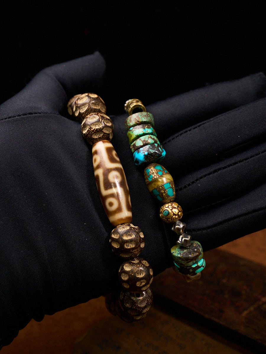 Grounded Protection Turquoise Bracelet | Turquoise, Brass & Alloy Energy Bracelet