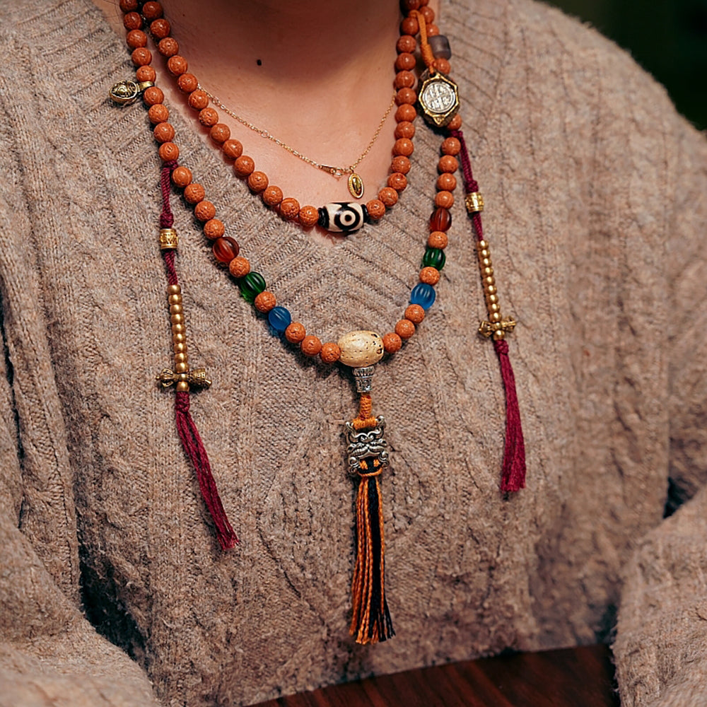 Bodhi Seed and Agate Harmony Bracelet | Wisdom, Peace, and Strong Connections