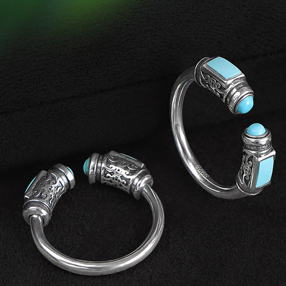Turquoise Victory Ring | Symbol of Power, Success, and Wealth in Sterling Silver