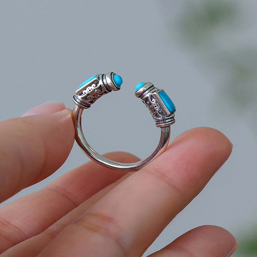 Turquoise Victory Ring | Symbol of Power, Success, and Wealth in Sterling Silver