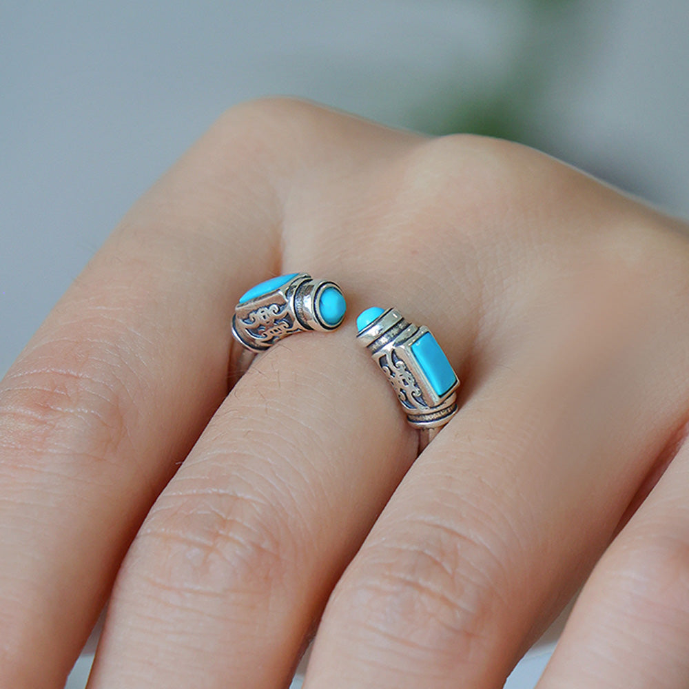 Turquoise Victory Ring | Symbol of Power, Success, and Wealth in Sterling Silver