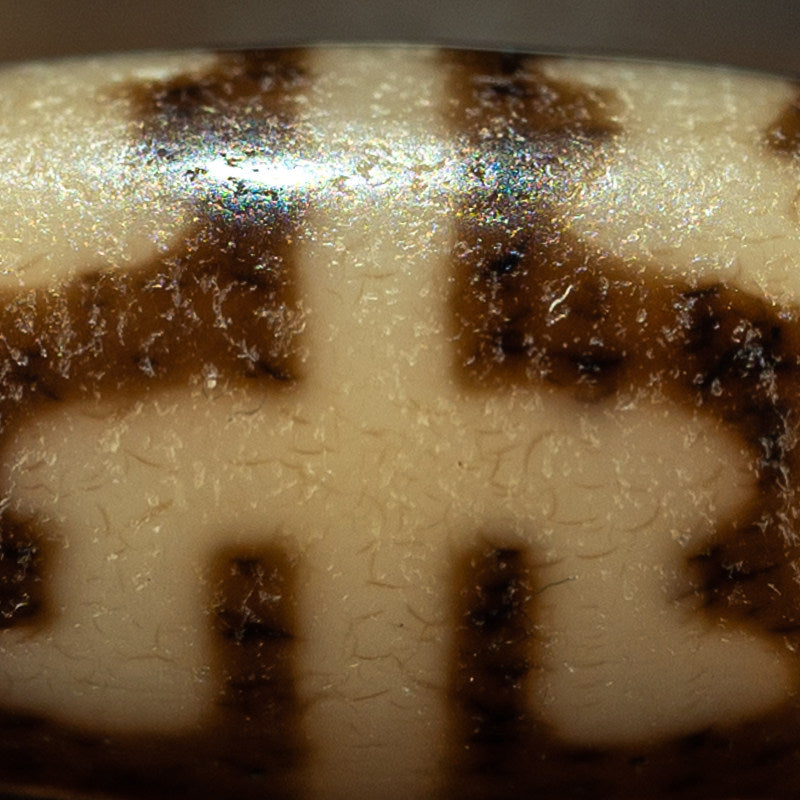 Tibetan Millennium Pure Padmasambhava Ritual Implement Dzi Bead – Specimen Grade, Unique Totem, Nine-Eye Shale