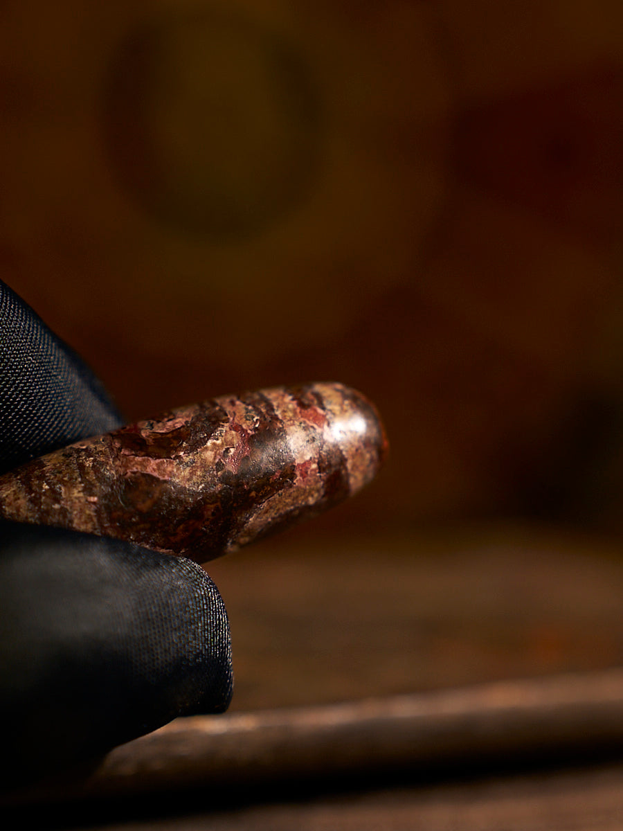Tibetan Zhangzhung Era Three-Eyed Treasure Canopy Agate Dzi Bead