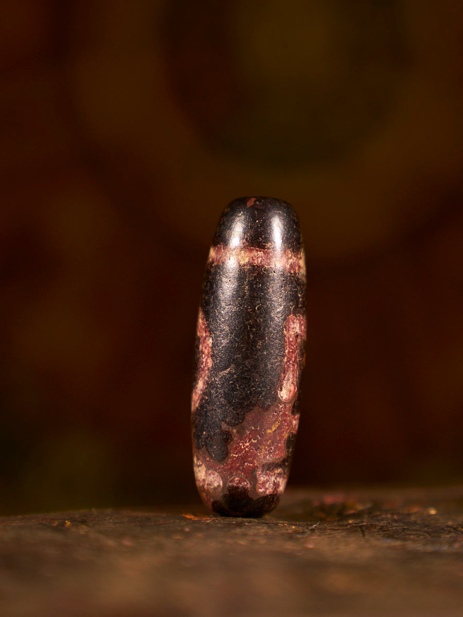 Heaven-and-Earth Harmony Tibetan Zhangzhung Era Agate Dzi Bead