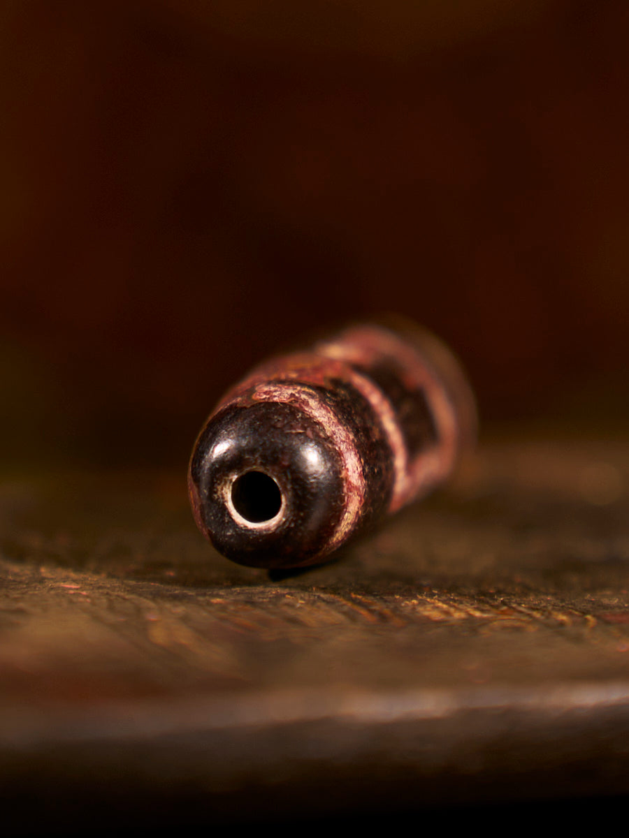 Heaven-and-Earth Harmony Tibetan Zhangzhung Era Agate Dzi Bead