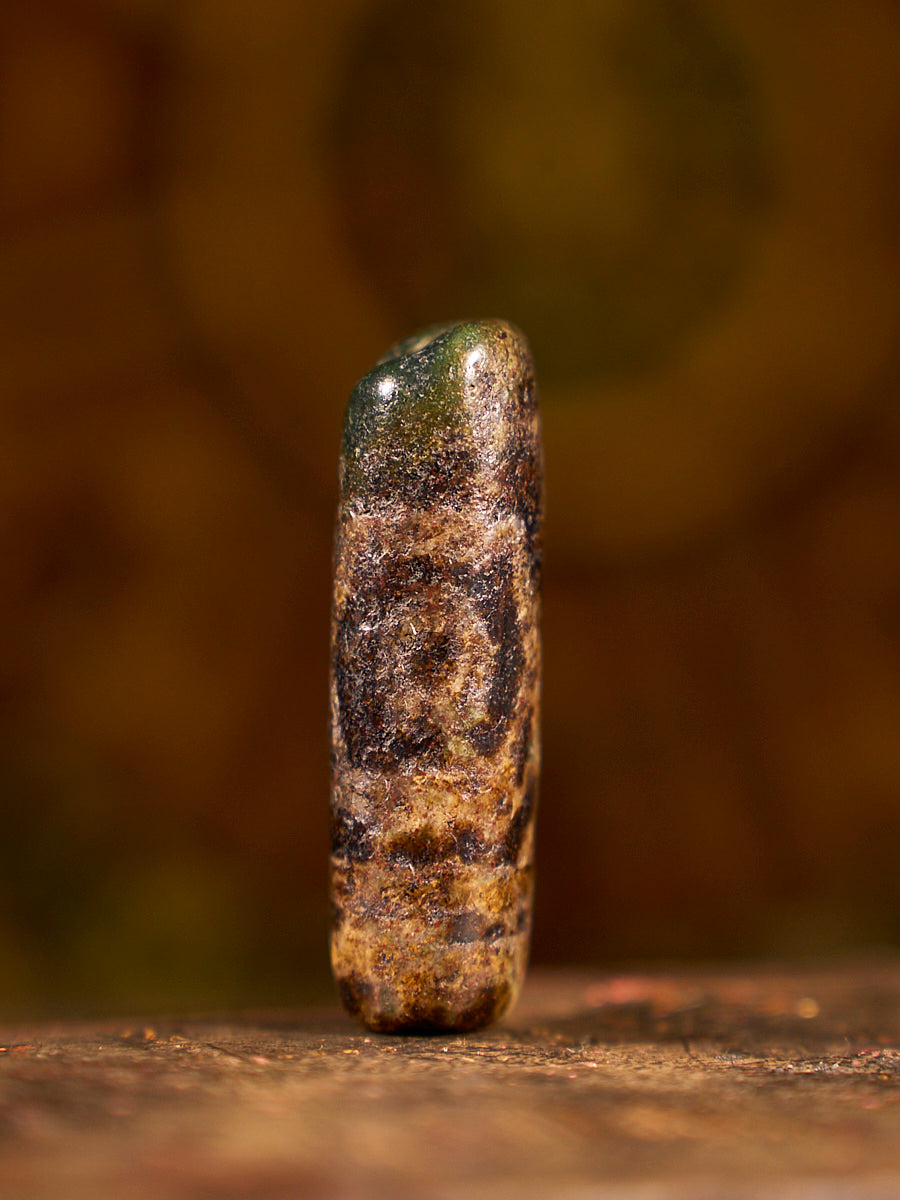Tibetan Zhangzhung Era Sacred Sentinel Three-Eyed Agate Dzi Bead
