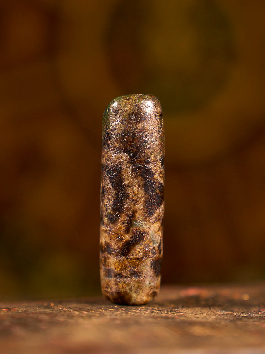 Tibetan Zhangzhung Era Sacred Sentinel Three-Eyed Agate Dzi Bead