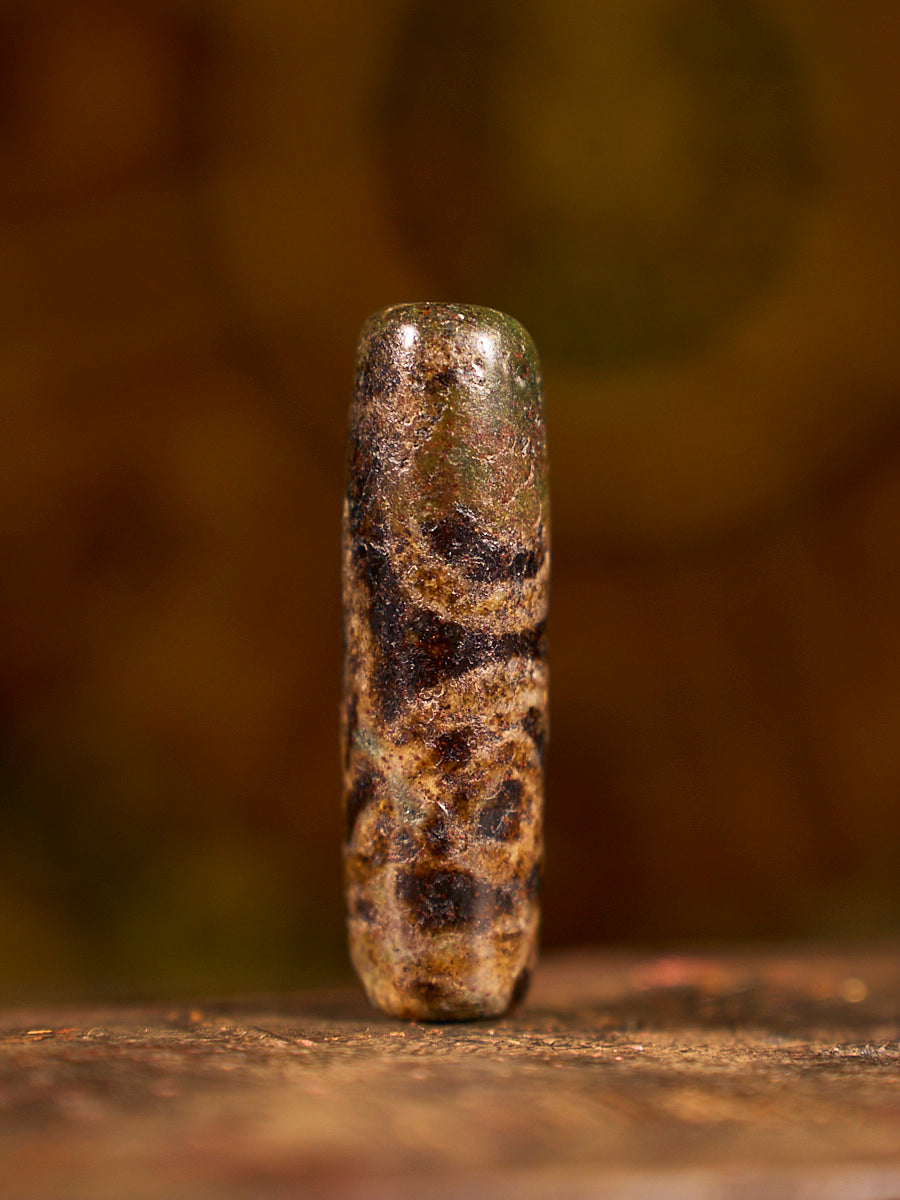 Tibetan Zhangzhung Era Sacred Sentinel Three-Eyed Agate Dzi Bead