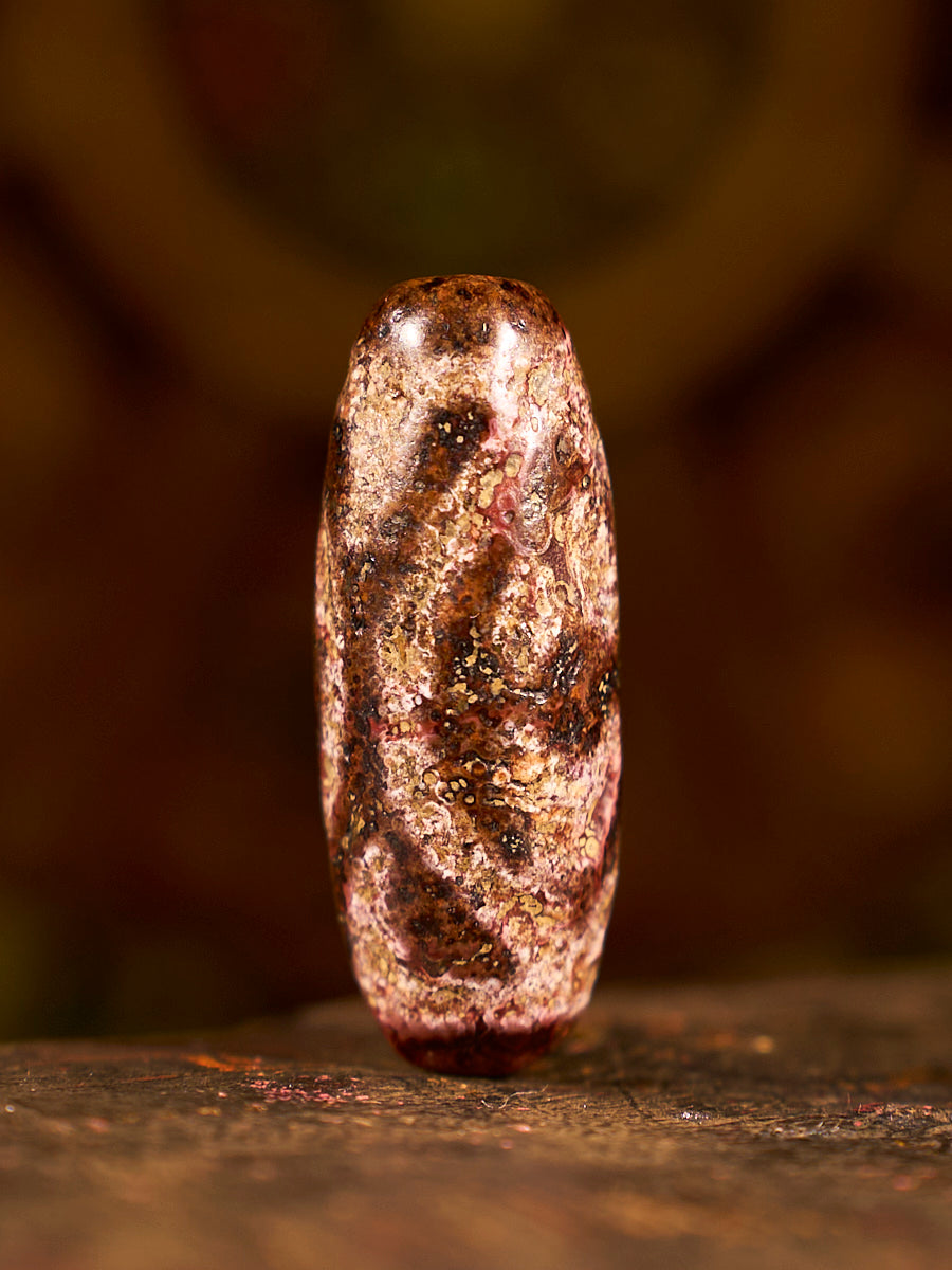 Zhangzhung Era Star of Clarity Two-Eyed Agate Dzi Bead