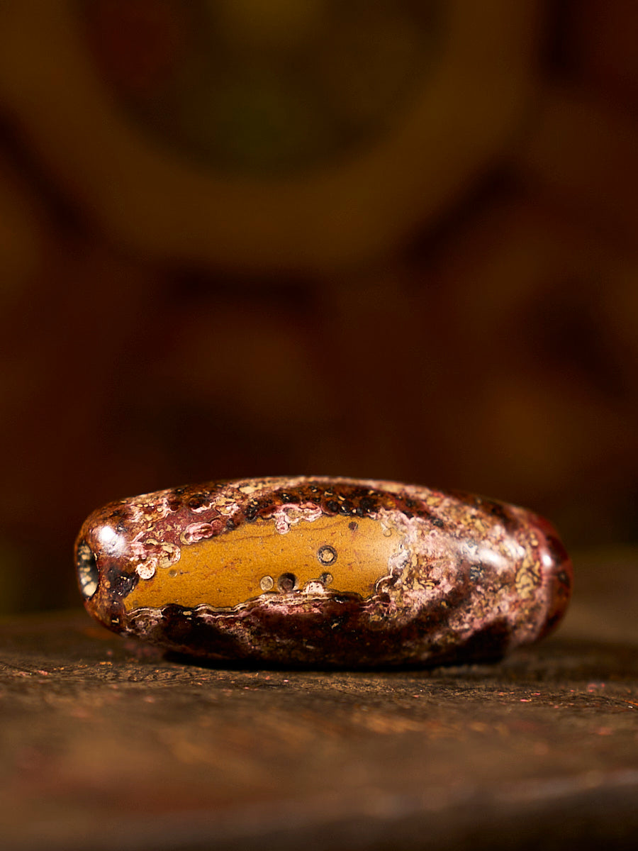 Zhangzhung Era Star of Clarity Two-Eyed Agate Dzi Bead