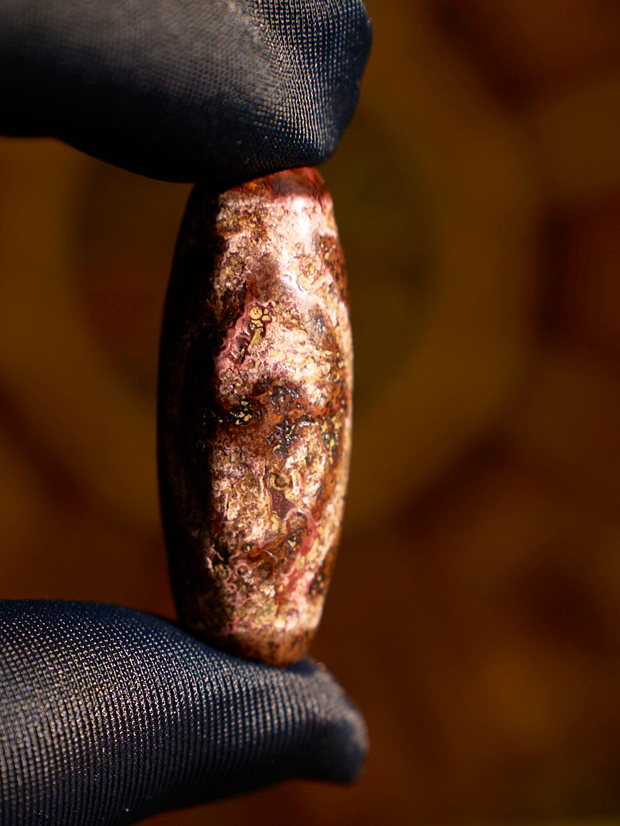 Zhangzhung Era Star of Clarity Two-Eyed Agate Dzi Bead