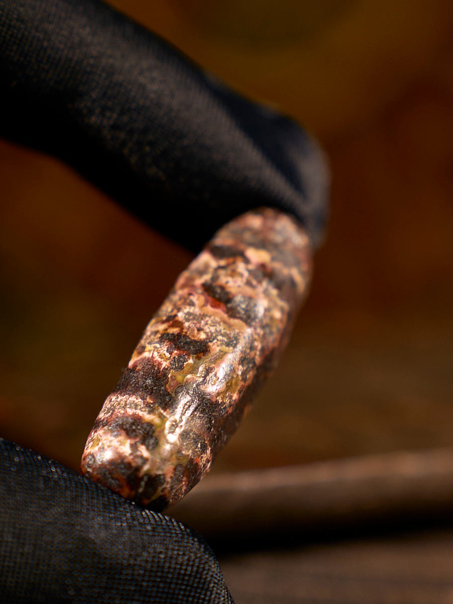 Zhangzhung Era Earth Gate of Balance Two-Eyed Agate Dzi Bead