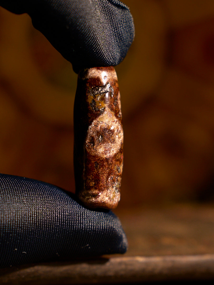 Tibetan Harmony Benediction Two-Eyed Agate Dzi Bead