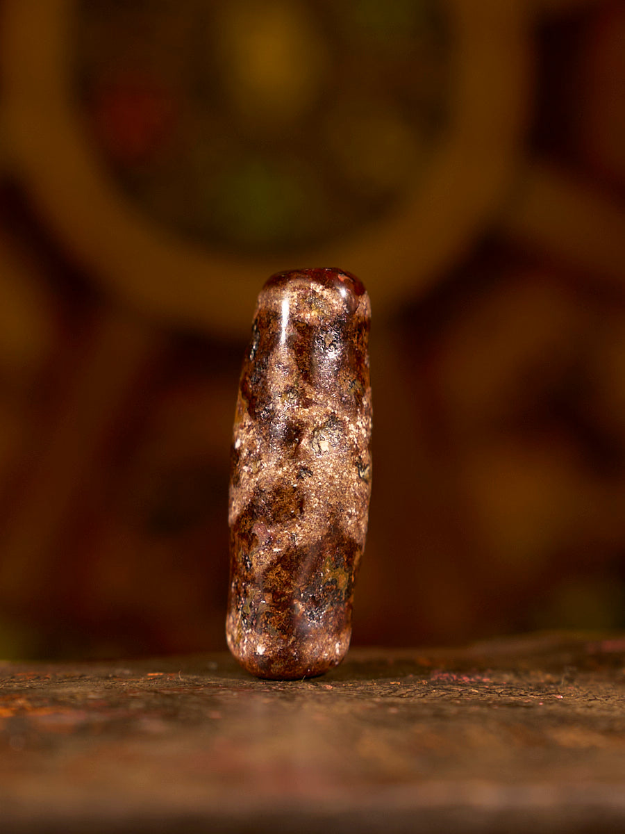 Tibetan Harmony Benediction Two-Eyed Agate Dzi Bead