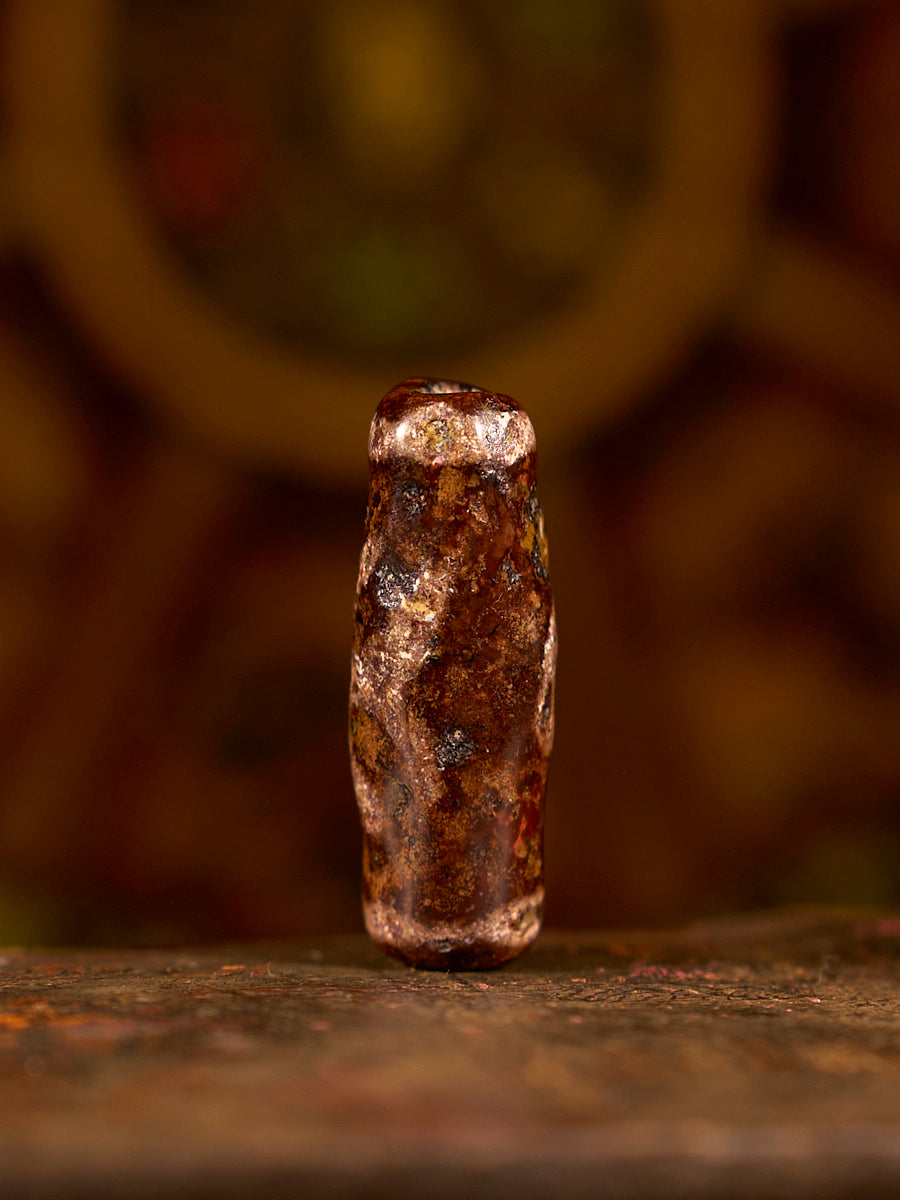 Tibetan Harmony Benediction Two-Eyed Agate Dzi Bead