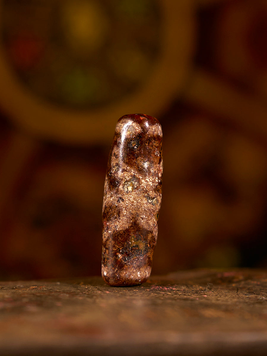 Tibetan Harmony Benediction Two-Eyed Agate Dzi Bead