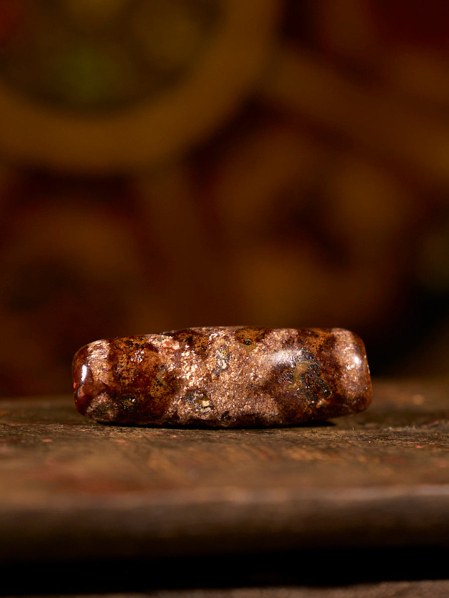 Tibetan Harmony Benediction Two-Eyed Agate Dzi Bead