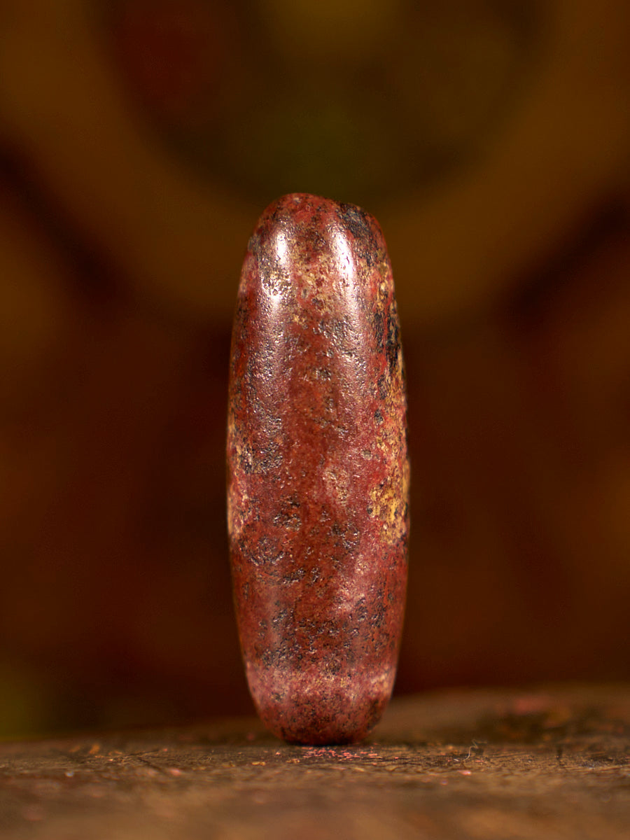 Himalayan Lightning Blessing Five-Eyed Agate Dzi Bead