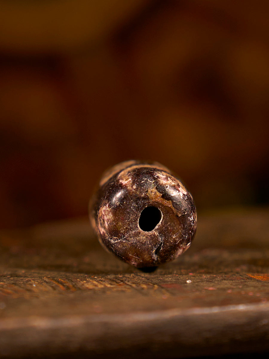 Zhangzhung Era Millennial Broken Nine-Eyed Agate Dzi Bead