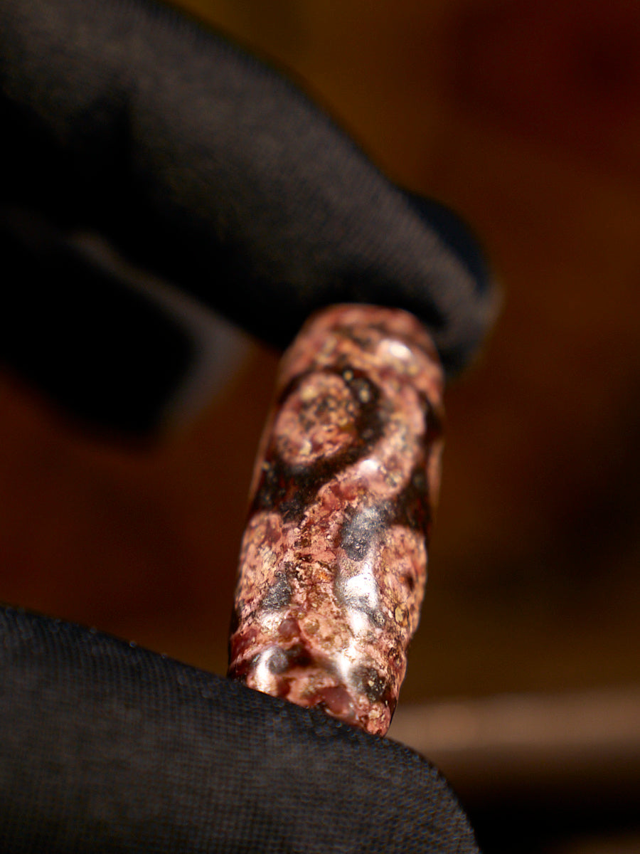 Zhangzhung Era Tibetan Bodhi Peace Four-Eyed Dzi Bead