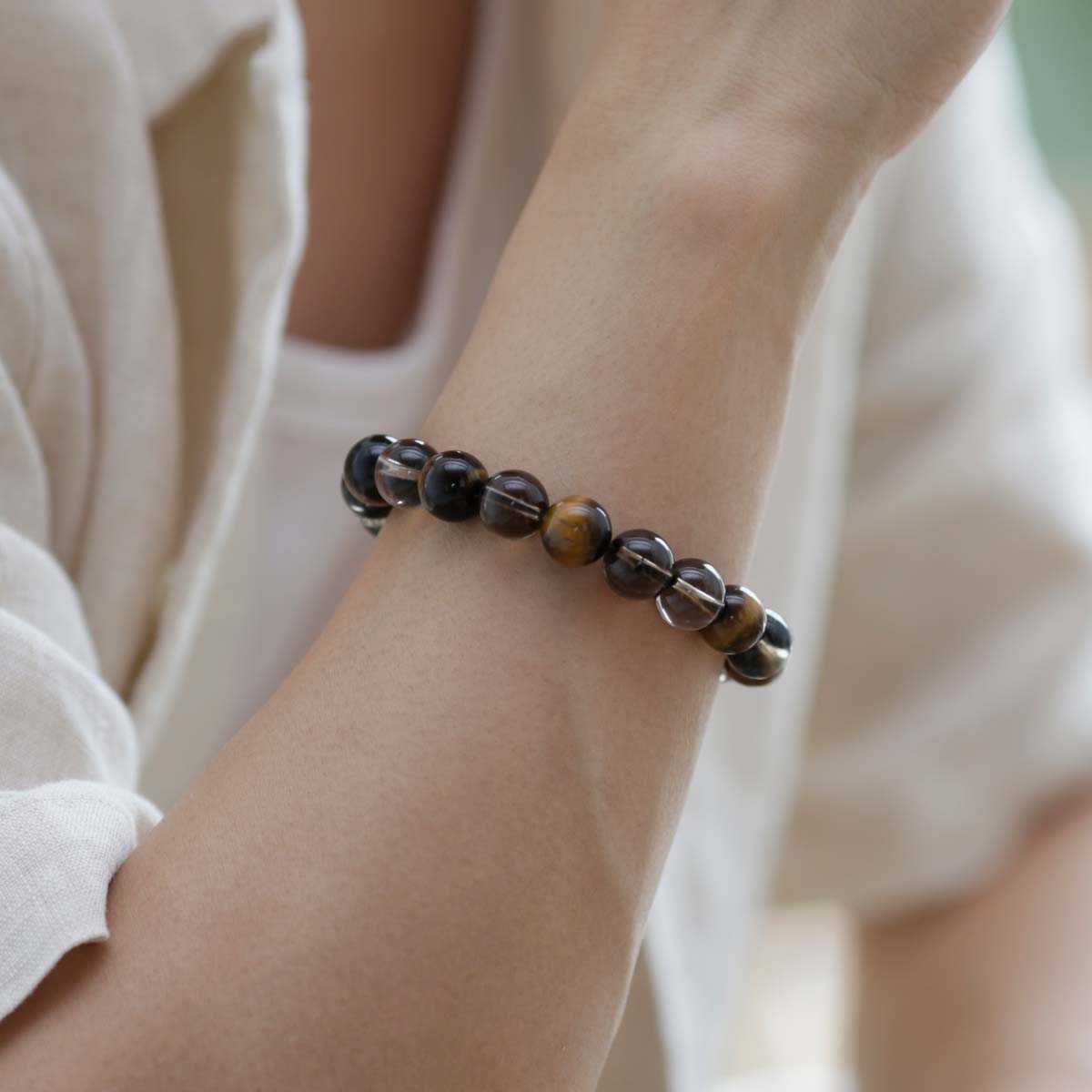 Guardian of Wealth Tiger's Eye Silver Bracelet