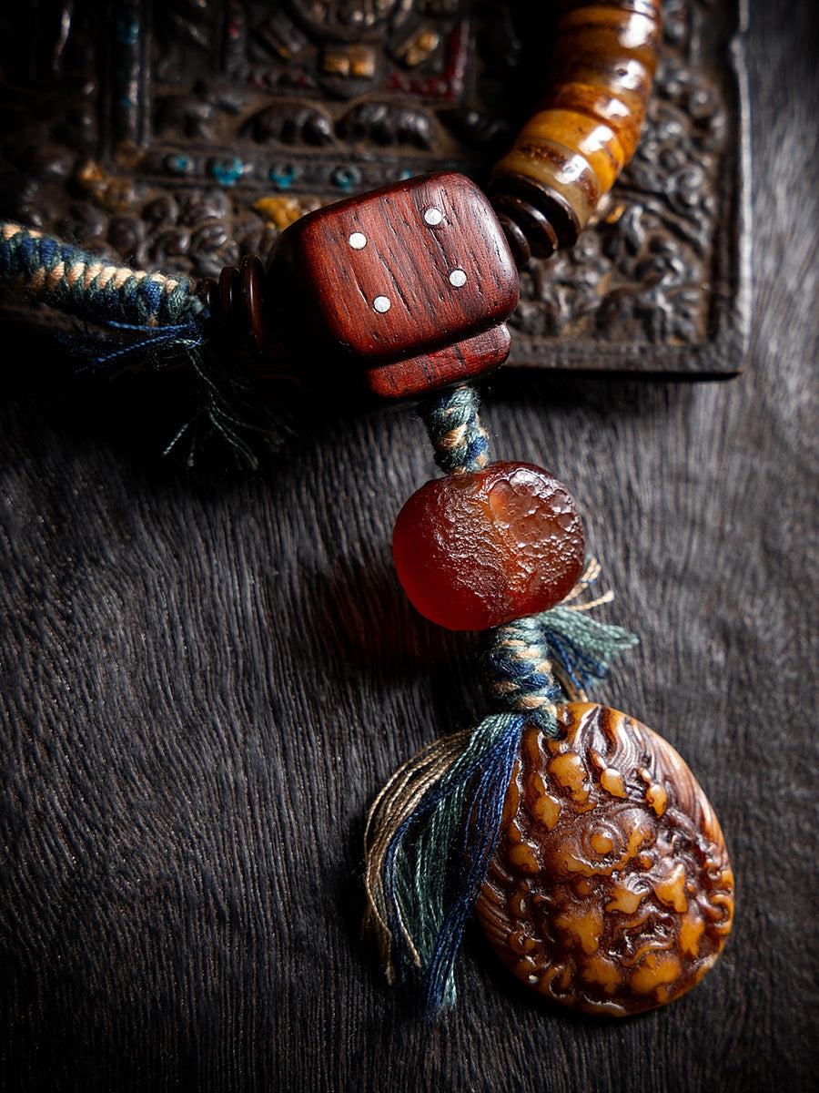 Sacred Yak Bone Mala Blessing Energy Bracelet