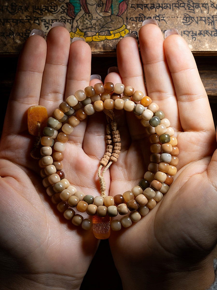 Blessing Barrel Mala Old-Style Bodhi Seed Bracelet