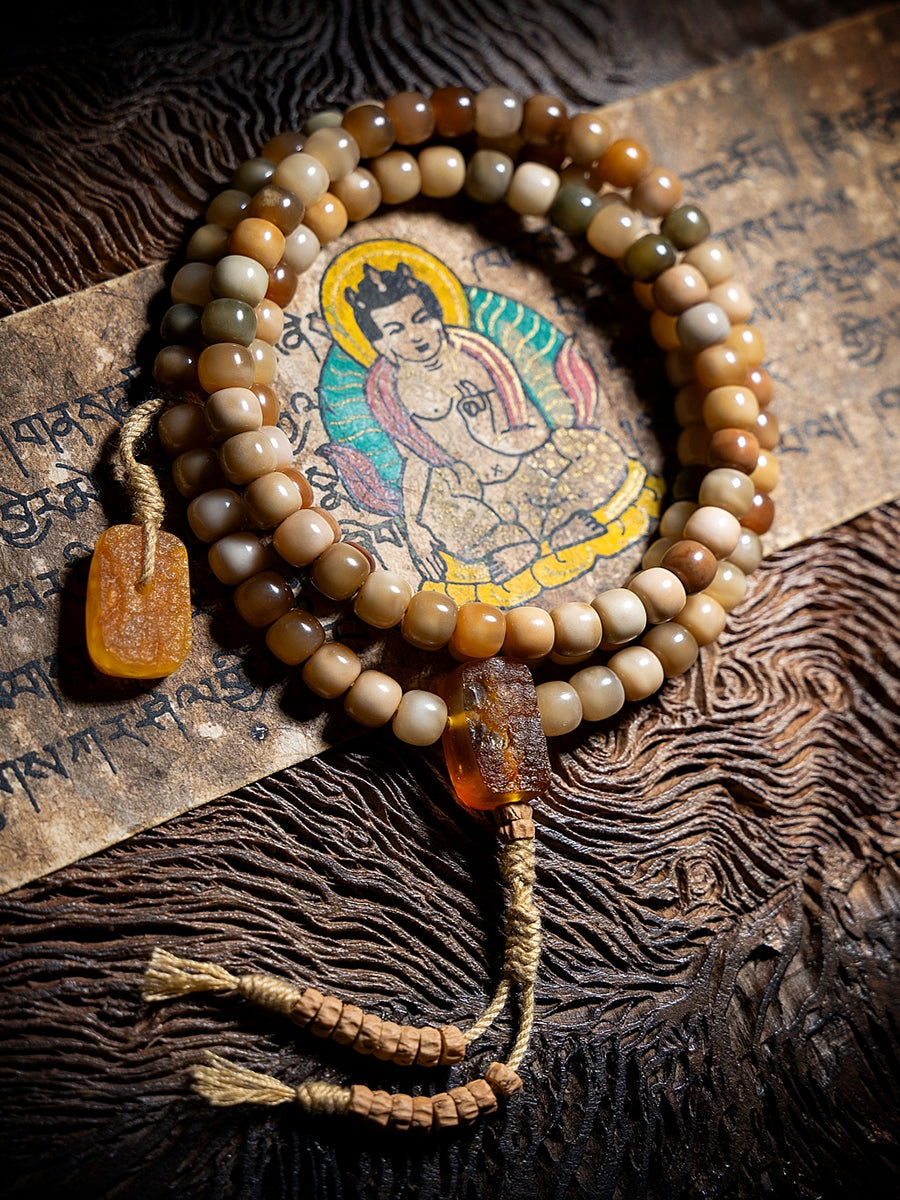 Blessing Barrel Mala Old-Style Bodhi Seed Bracelet