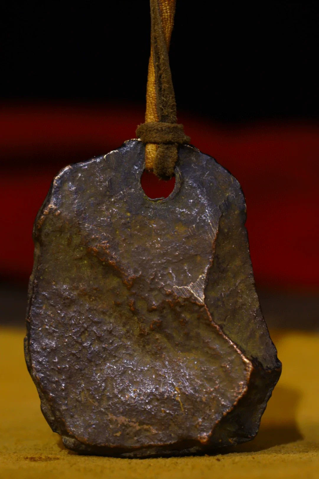Thokcha Bronze Pendant with Gemstone Cord