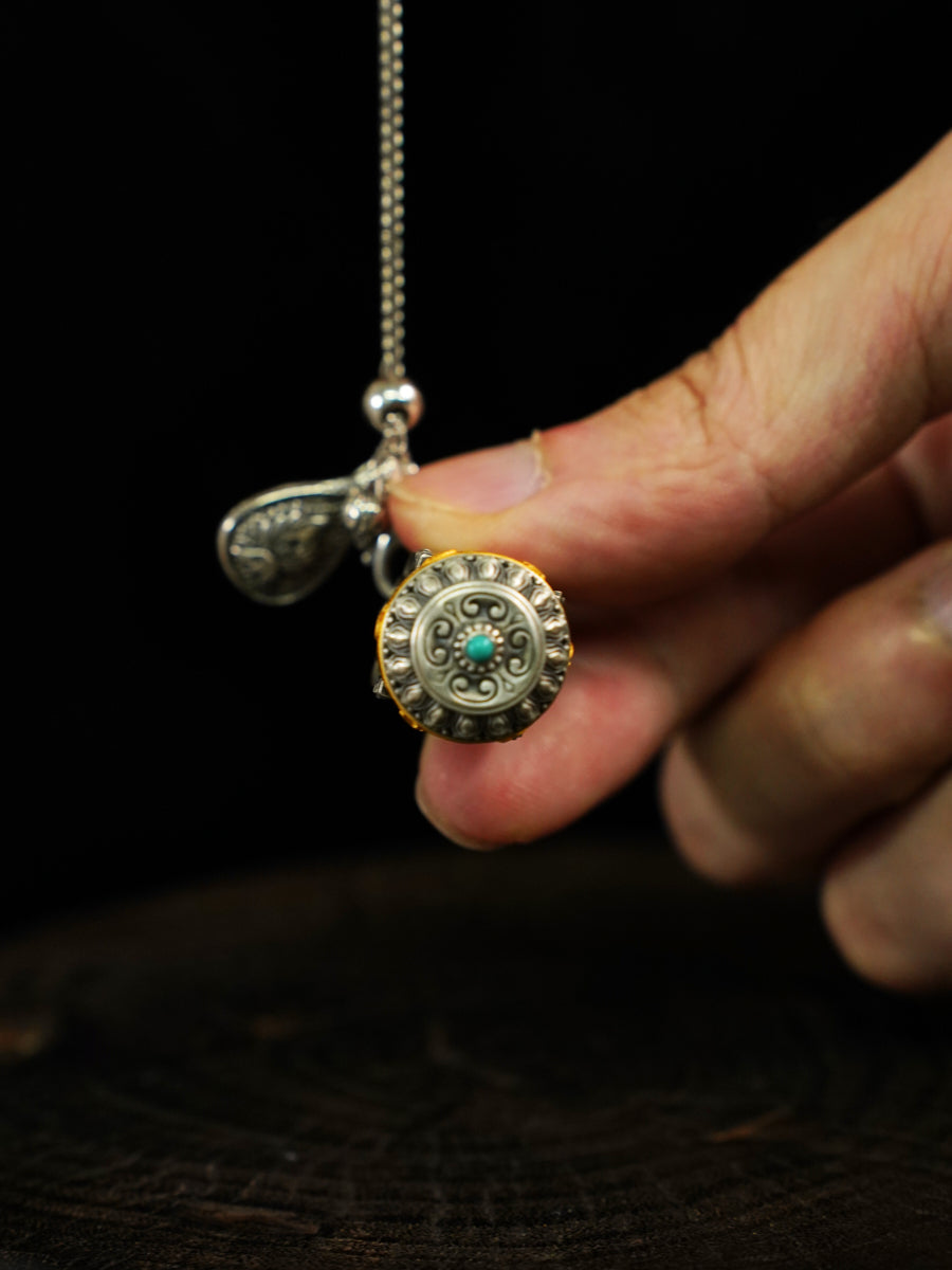 Boundless Fortune Four Direction Jambhala Silver Necklace