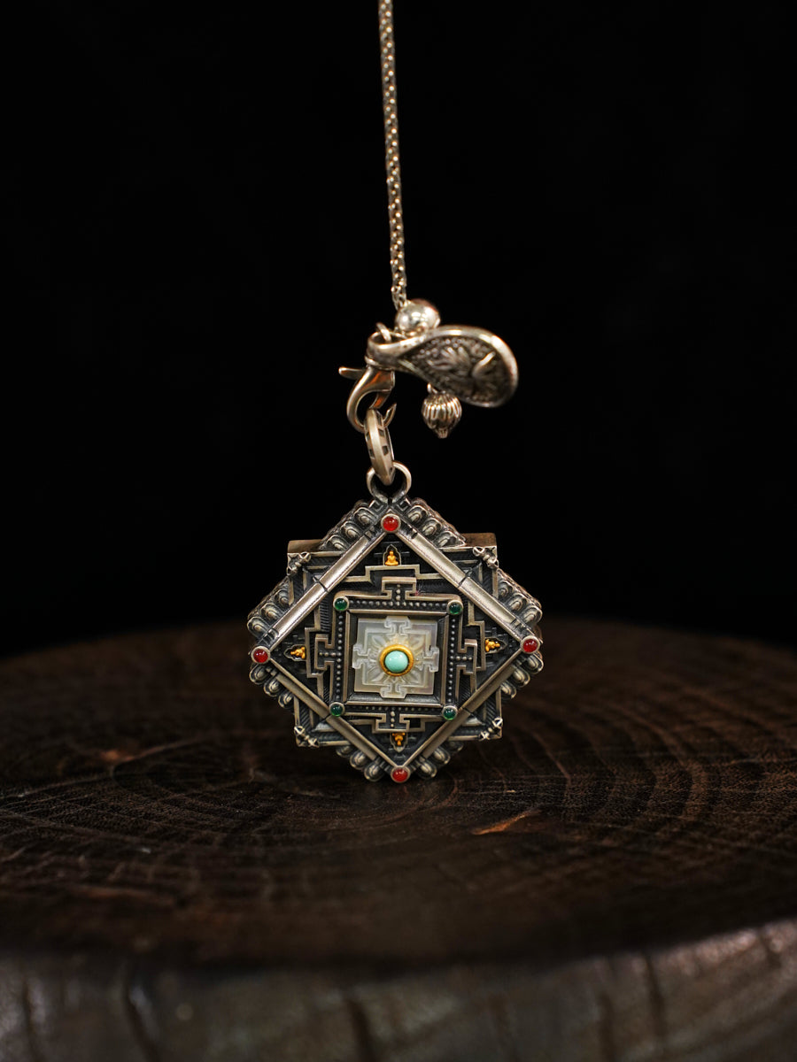 Harmony Mandala Silver Necklace